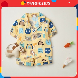 Bộ quần áo pyjama đồ ngủ cộc tay họa tiết dễ thương cho bé BR21002 - MAGICKIDS