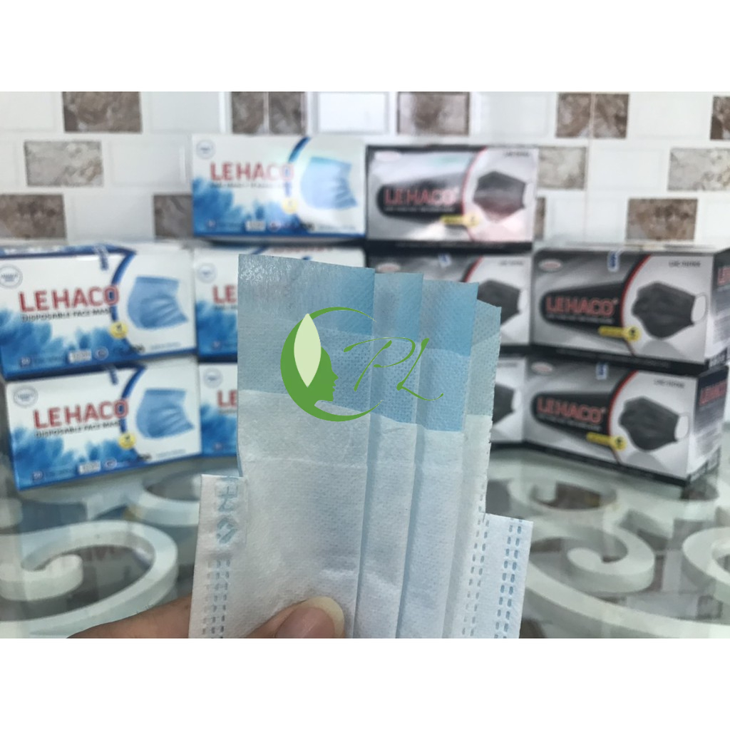 Khẩu Trang Y Tế 4 Lớp Kháng Khuẩn Cao Cấp Than Hoạt Tính LEHACO  50 cái / 1 hộp