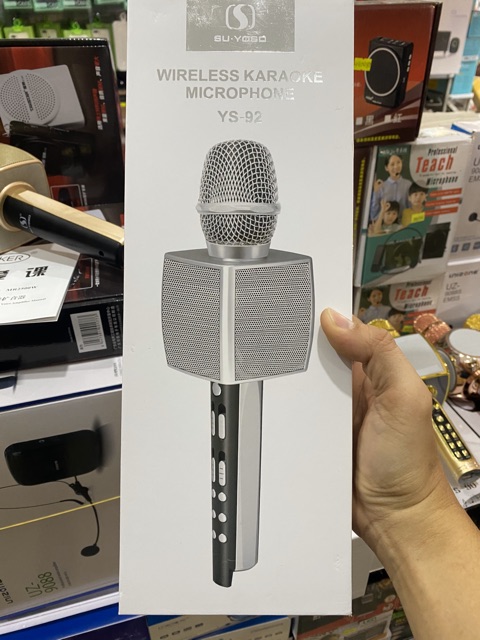 [Mã ELHACE giảm 4% đơn 300K] Mic hát karaoke kèm loa bluetooth YS 92 - Hot nhất 2019