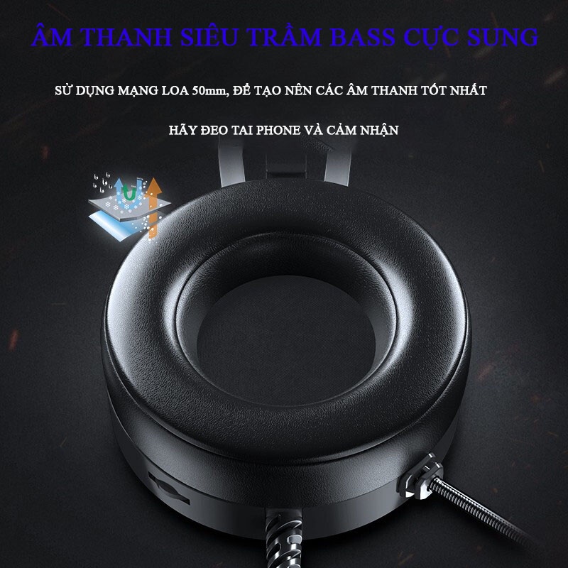 Tai Nghe gaming MC chơi game có tích hợp micro và dây USB phù hợp máy tính bảo hành 12 tháng