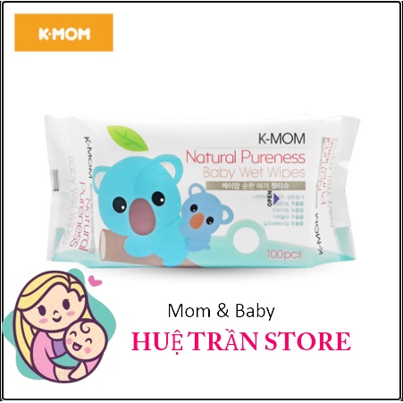 Khăn ướt cao cấp K-MOM Hàn Quốc (100c) - khăn trơn