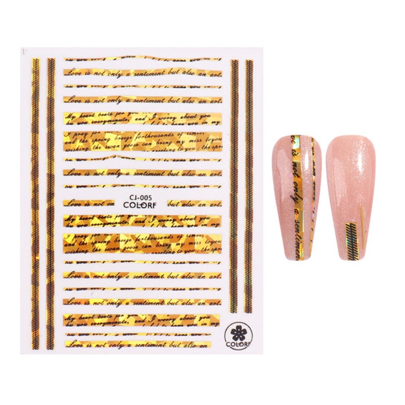 Miếng Dán Trang Trí Móng Tay In Chữ Cái 3D DIY Dành Cho Nữ