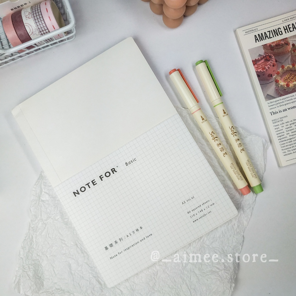 Sổ Note For basic A5 100gsm làm Bullet Journal/ Planner/ Nhật kí/ Scrapbook - Aimée Store