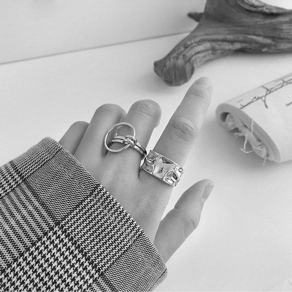 MXGOODS Nhẫn Thời Trang Phong Cách Trừu Tượng Độc Đáo