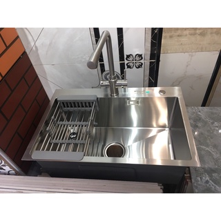 Chậu rửa bát 1 hố đúc 68x45.