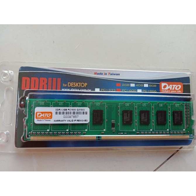 Ram Dato PC DDR3 2GB 1600 Chính Hãng Bảo Hành 36 Tháng