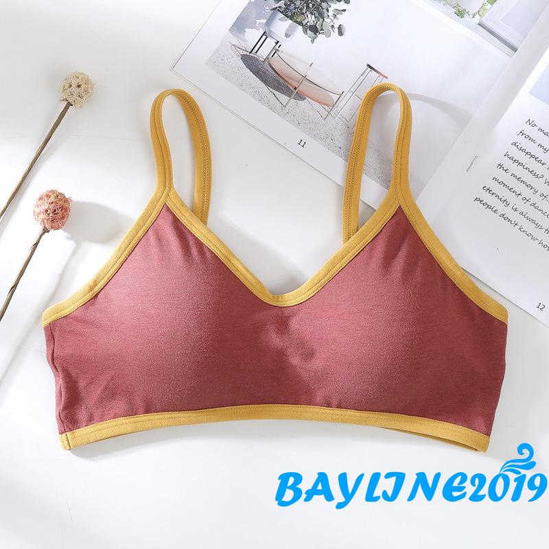 Áo lót croptop dây mảnh giấu đường may với đệm tháo rời phong cách thể thao cho nữ
