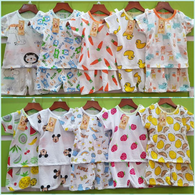 Bộ cotton sợi tre hàng đẹp cho bé size 6-25kg
