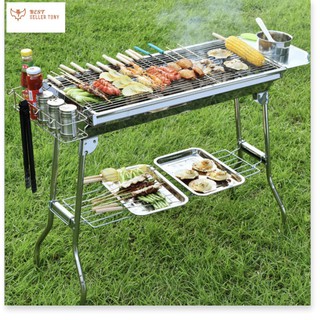 Lò nướng than INOX BBQ STARK dã ngoại cao cấp