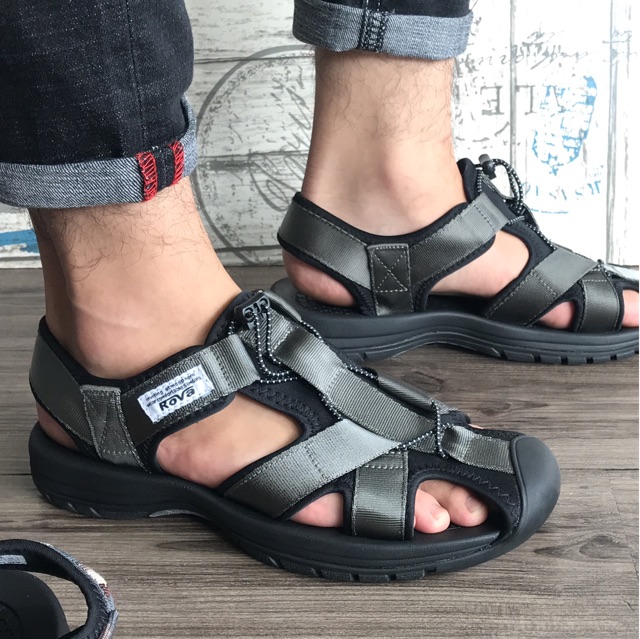 Giày sandal nam bít mũi quai dù có quai hậu cố định thích hợp mang dã ngoại đi phượt du lịch hiệu Rova RV626Br