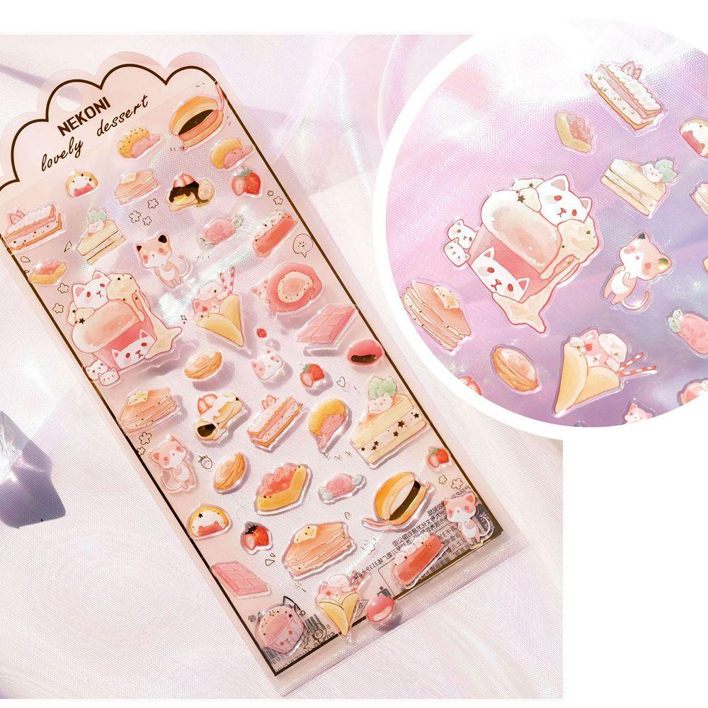 Miếng Dán Epoxy 3D Trang Trí Văn Phòng Phẩm|Miếng Dán Trang Trí Sổ Tay / Nhật Ký / Lập Kế Hoạch Tự Dính