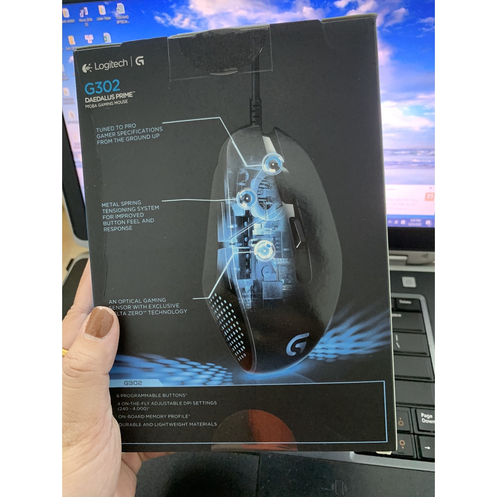 Chuột Máy Tính Có Dây Chuột Gaming LED RGB Loitech G302 Chuột Laptop PC Mouse Chơi Game Văn Phòng
