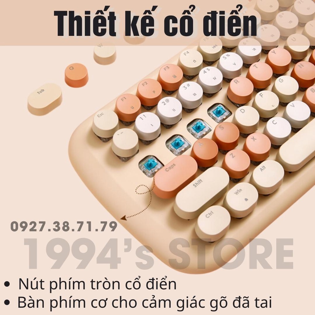 [CÓ SẴN] Bàn phím cơ thật bản cao cấp MoFii Candy M xinh xắn, siêu đẹp - Đèn nền xuyên LED 20 chế độ tùy chỉnh