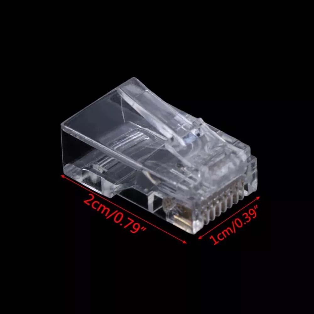 Phích Cắm Mạng Lưới HARRIETT Trong Suốt|Đầu Nối Dây Cáp Mạng Ethernet 8P8C Chuyên Dụng