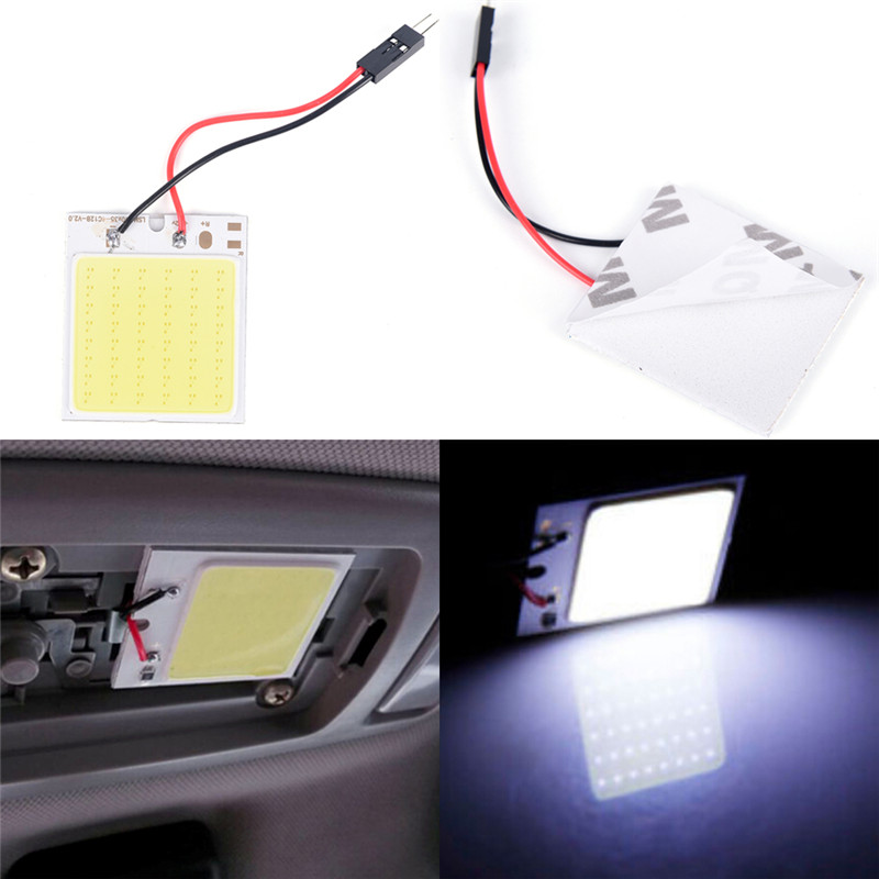 Colorfulswallowfly 48 SMD COB LED T10 4W 12V Light Car Interior Panel Lights Dome Lamp Bulb+Parts CSF