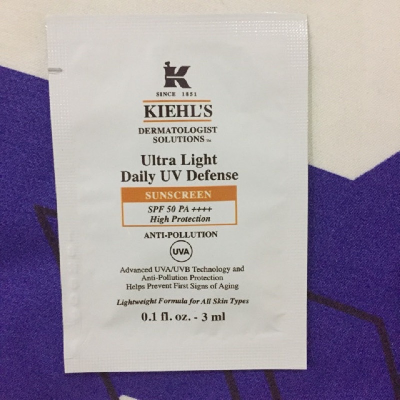 Kem chống nắng Kiehl’s Ultra Light Daily UV Defense SPS 50 PA++++ 3ml | Vinie.minisize [Sample-Có sẵn] | BigBuy360 - bigbuy360.vn
