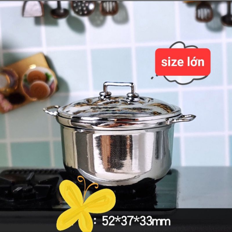 Nồi có nắp dùng cho nấu ăn mini