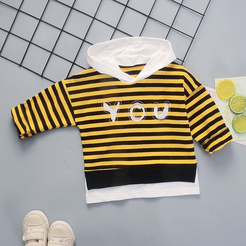 Áo tay dài sọc vàng