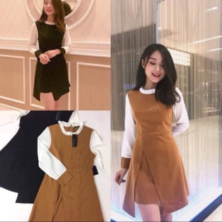 Đầm kiểu tay phối voan công sở