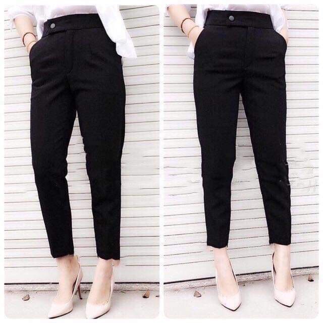 Quần tây baggy nữ công sở gấu lệch chất tuyết mưa | BigBuy360 - bigbuy360.vn