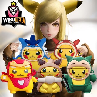 Ốp tai nghe không dây airpods Pokemon Pikachu cosplay chống trầy xước