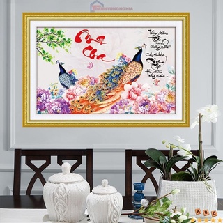Tranh đính đá cha mẹ 75cm x 50cm