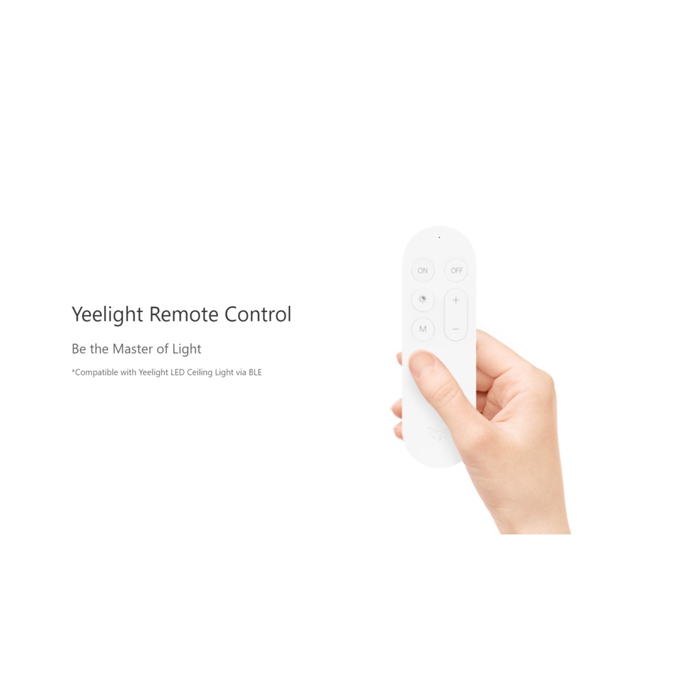 REMOTE BLE ĐIỀU KHIỂN ĐÈN TỪ XA - XIAOMI YEELIGHT - DÀNH CHO ĐÈN TRẦN THÔNG MINH - NHẬP KHẨU CHÍNH HÃNG