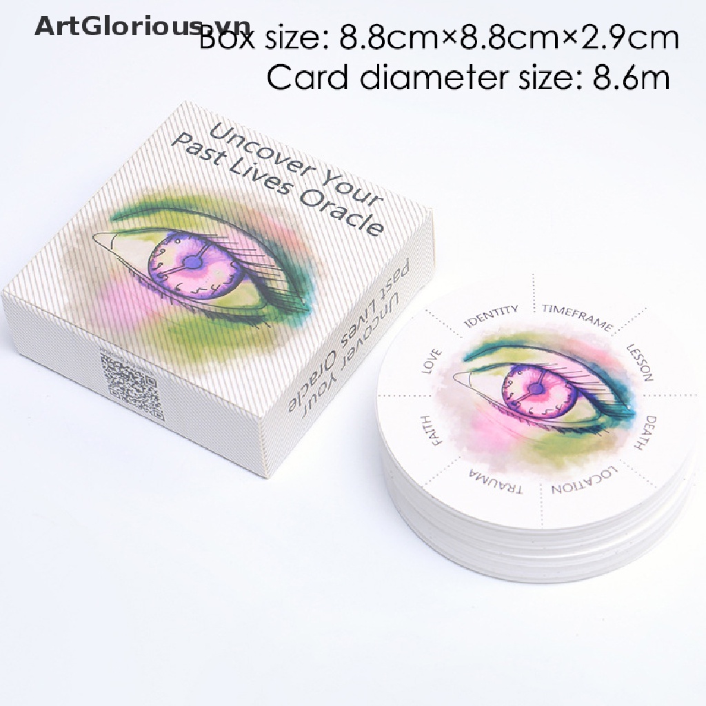 Bộ 87 Thẻ Bài Trò Chơi Uncover Your Past Life Oracle Hình Tròn Kèm Hướng Dẫn
