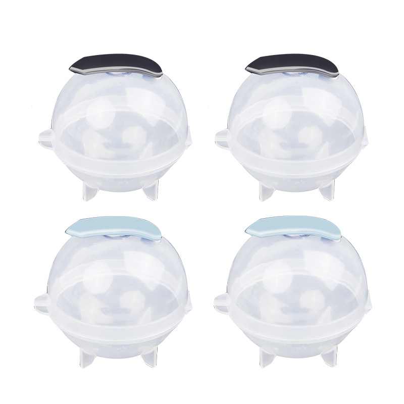 Set 4 Khuôn Làm Đá Hình Cầu Bằng Nhựa Trong Suốt Kích Thước Lớn