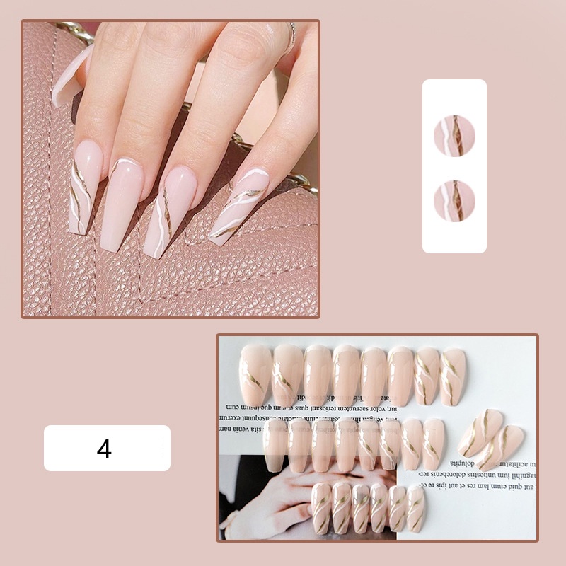 24 Móng Tay Giả Dễ Thương Với Keo Miễn Phí