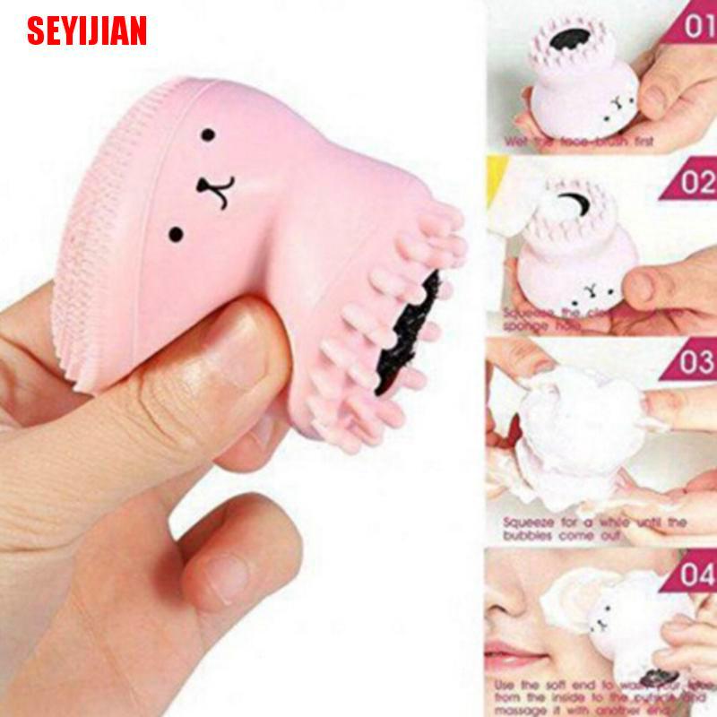 Miếng Rửa Mặt Silicone Hình Bạch Tuộc Nhỏ Xinh