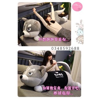 Gấu bông alaska💖freeship💖gối ôm chó alaska đáng yêu co dãn 4 chiều mềm mại