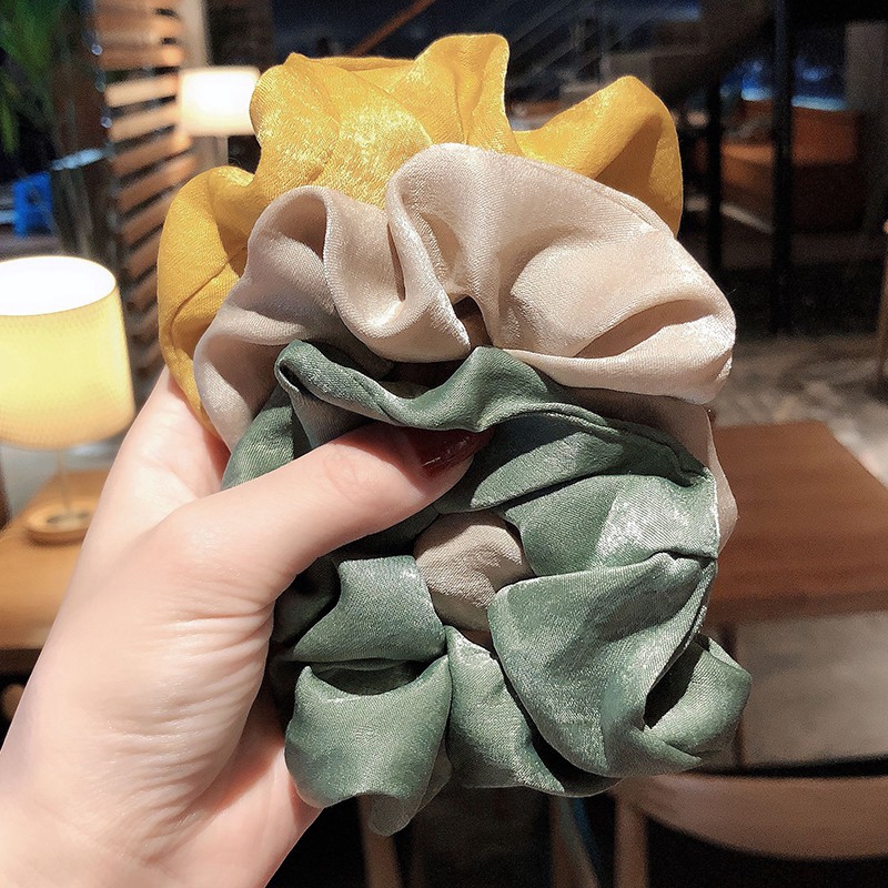 Dây Cột Tóc Bằng Lụa Satin Xinh Xắn Cho Nữ