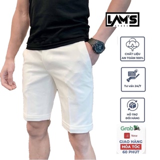 Quần short nam tây âu LAM'S STORE chất vải co giãn, quần đùi nam thoáng mát, kiểu dáng trẻ trung