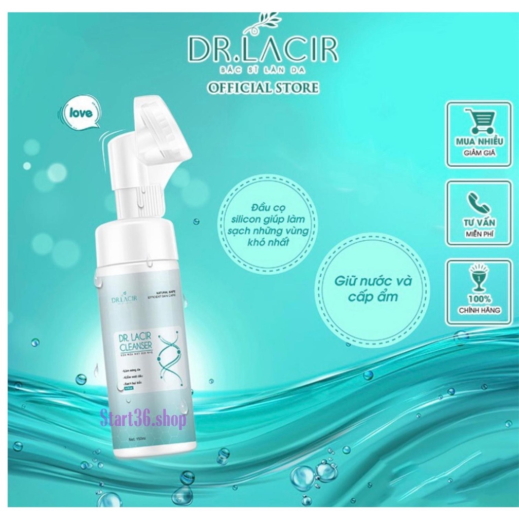 Sửa rửa mặt Dr Lacir Start36 sữa rửa mặt dịu nhẹ dr lacir cho da khô da nhạy cảm giúp sáng da sạch bụi bẩn mềm mịn 150ml