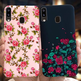 Ốp Điện Thoại Silicone Mềm Nhám Hình Hoa Xinh Xắn Cho Samsung Galaxy A20 A20S A20e A202F A205F A207F A 20 S