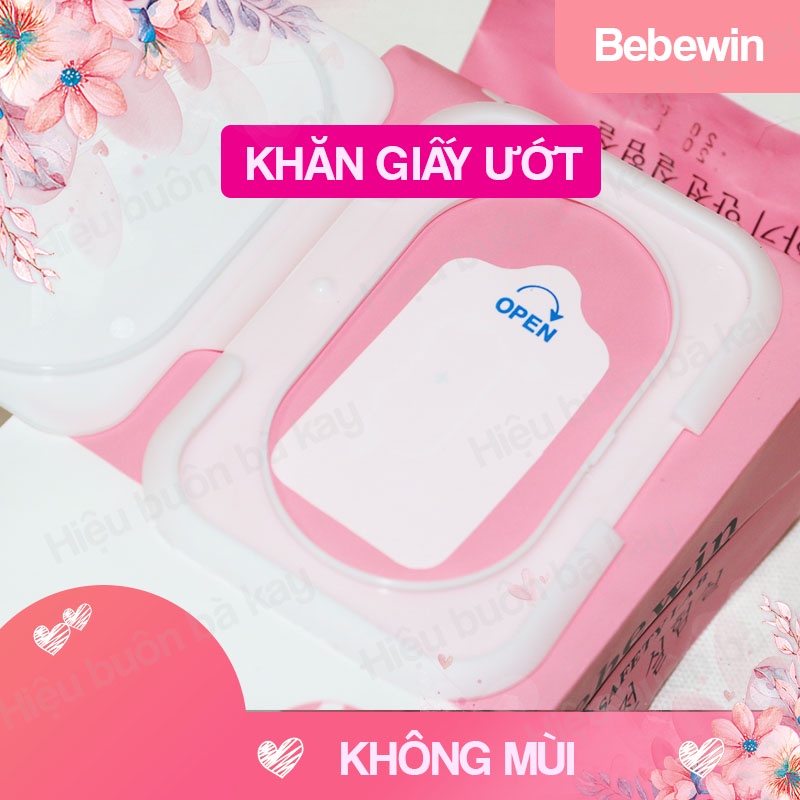 Khăn giấy ướt Bebewin không mùi công nghệ Hàn Quốc