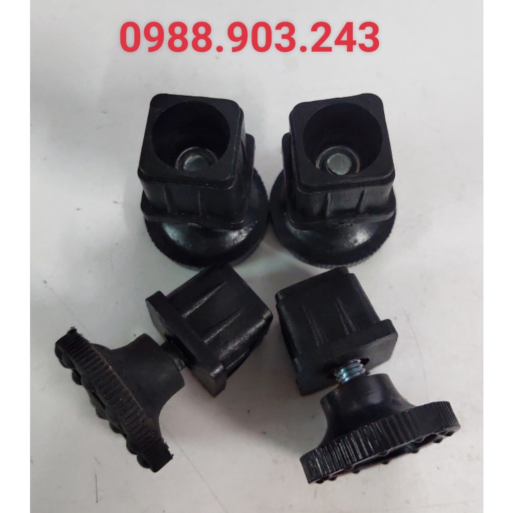 Set 10 nắp bịt vuông 30*30 ecu 8, đầu bịt có ren đút trong ống hộp vuông 30*30 giúp tăng chỉnh chiều cao cho bàn ghế