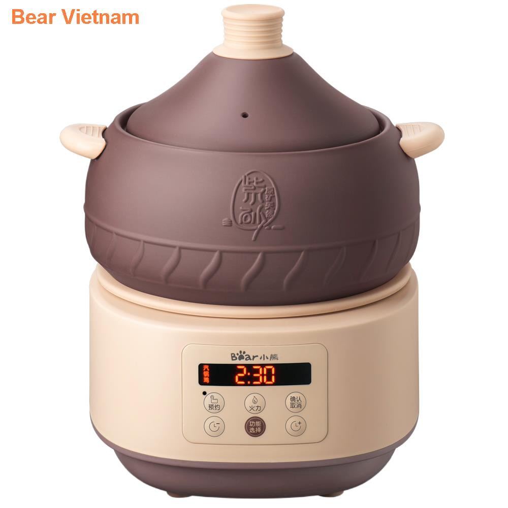 ☍☊ஐNồi Hấp Điện Little Bear Cát Tím Đa chức năng Hầm Gốm Sứ Hải Sản Thủy Electric Official Flagship Store