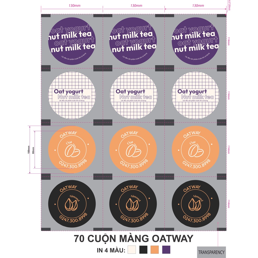 In logo màng dập ly theo yêu cầu, in công nghệ ống đồng màng ép ly nhựa số lượng từ 30 cuộn (không có sẵn)