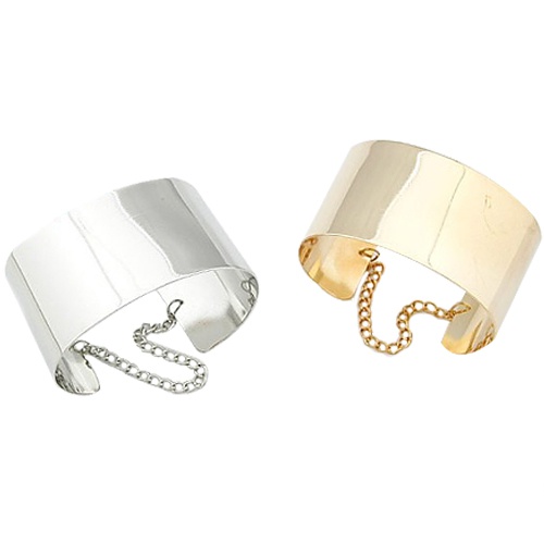 Vòng tay hợp kim màu vàng/bạc cá tính đơn giản cá tính thời trang dành cho nữ