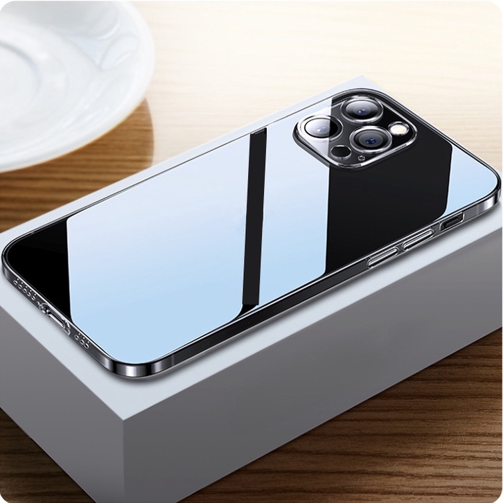 Ốp Điện Thoại Kính Cường Lực 9H Màu Vàng Trong Suốt Bảo Vệ Ống Kính Máy Ảnh Cho iPhone 14 13 12 11 Pro MAX 7 8 Plus X XS XR