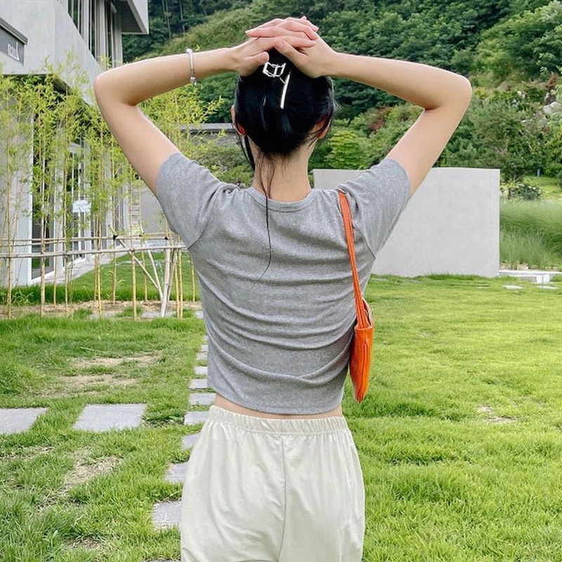 Áo Thun Ngắn Tay Cổ Tròn In Chữ Thời Trang Dành Cho Nữ