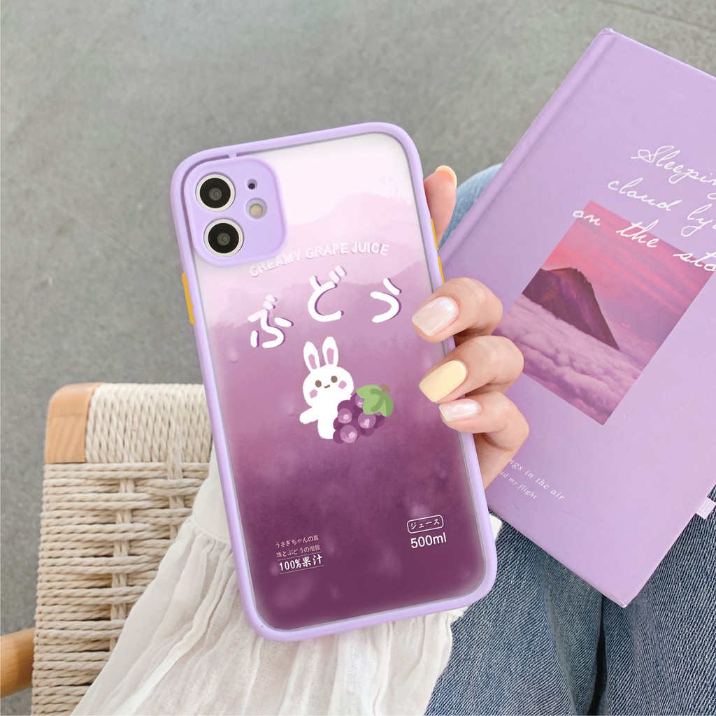 [ IPHONE ] Ốp Lưng Nhám Chống Sock, Va Đập Bảo Vệ Camera Grape Violet - G104