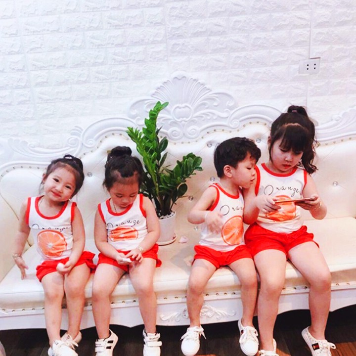 Set 5 bộ cotton cho bé, combo 5 bộ ba lỗ cho bé chất cotton 2 chiều họa tiết hoa quả cho bé 4-15kg BBShine - BVN013-SET