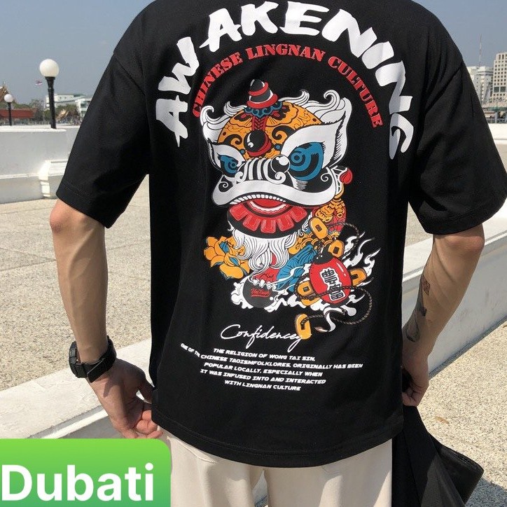 ÁO THUN NAM NỮ KÌ LÂN PHOM FORM RỘNG TAY LỠ HOT TREND MẠNH MẼ PHONG CÁNH HÀN QUỐC- DUBATI FASHION