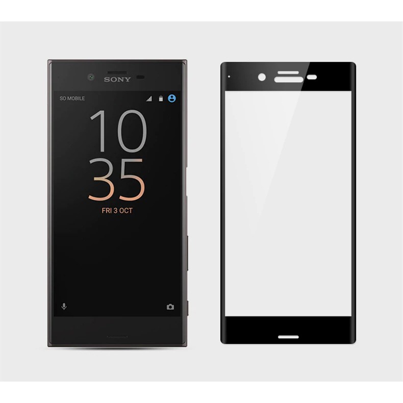 Miếng Dán Cường Lực 4D Full Màn cho Sony XZ (Đen)