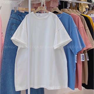 [P0066]🌈 Áo thun áo phông trơn form rộng tay lỡ unisex vải dày hàng loại 1 (Có sẵn/ảnh thật)