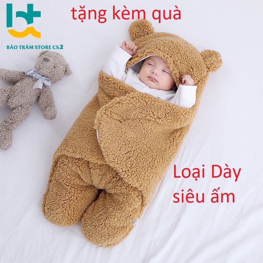 Chăn Ủ Sơ Sinh Hình Thú Bông Túi ngủ Cho Bé Ấm Áp Vào Mùa Đông [Bé Từ 0-12 Tháng ]