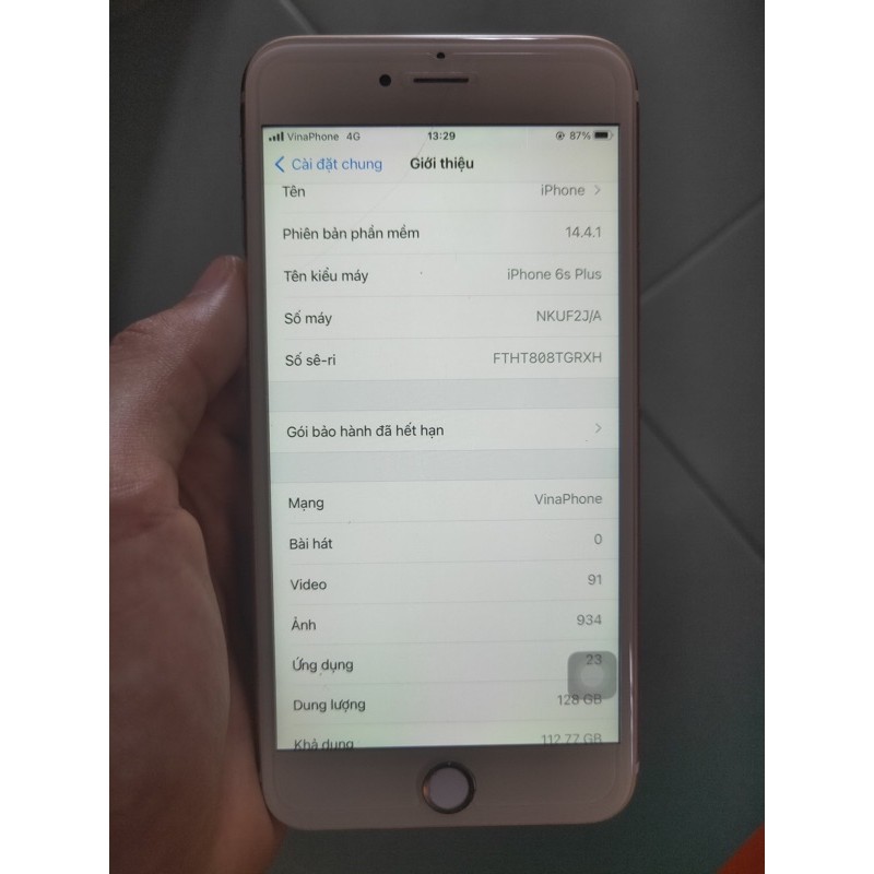 Điện thoại iphone 6s plus quốc tế 128gb